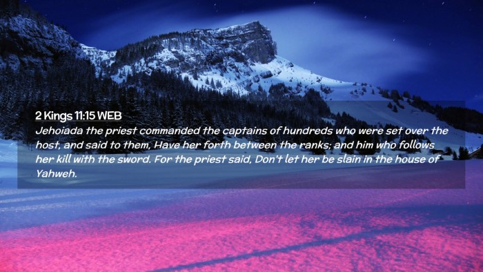 Picture 02 - 2 Kings 11:15 WEB Desktop Wallpaper - Jehoiada the priest commanded the captains of - Desktop Bible Verse Wallpaper