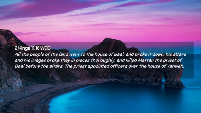 Picture 02 - 2 Kings 11:18 WEB Desktop Wallpaper - All the people of the land went to the house of - Desktop Bible Verse Wallpaper