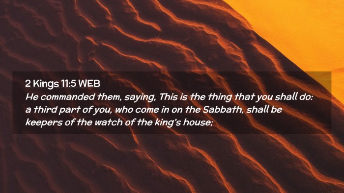 Picture 02 - 2 Kings 11:5 WEB Desktop Wallpaper - He commanded them, saying, This is the thing that - Desktop Bible Verse Wallpaper