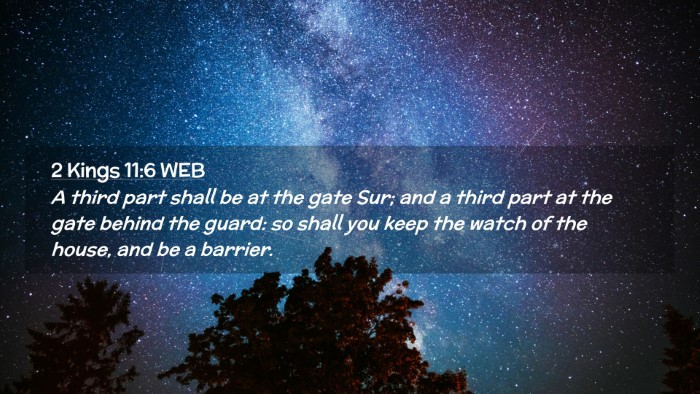 Picture 02 - 2 Kings 11:6 WEB Desktop Wallpaper - A third part shall be at the gate Sur; and a - Desktop Bible Verse Wallpaper