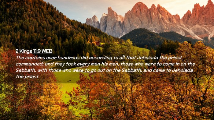 Picture 02 - 2 Kings 11:9 WEB Desktop Wallpaper - The captains over hundreds did according to all - Desktop Bible Verse Wallpaper