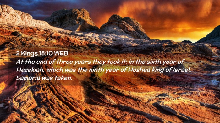 Picture 02 - 2 Kings 18:10 WEB Desktop Wallpaper - At the end of three years they took it: in the - Desktop Bible Verse Wallpaper
