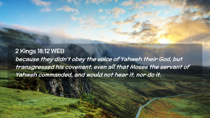 Picture 02 - 2 Kings 18:12 WEB Desktop Wallpaper - because they didn't obey the voice of Yahweh - Desktop Bible Verse Wallpaper