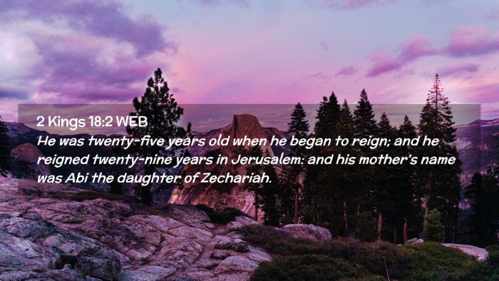Picture 02 - 2 Kings 18:2 WEB Desktop Wallpaper - He was twenty-five years old when he began to - Desktop Bible Verse Wallpaper