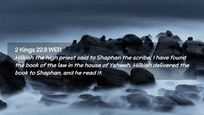 Picture 02 - 2 Kings 22:8 WEB Desktop Wallpaper - Hilkiah the high priest said to Shaphan the - Desktop Bible Verse Wallpaper
