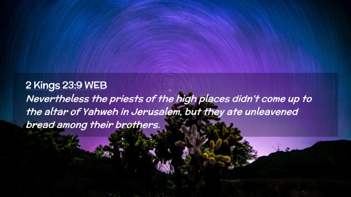 Picture 02 - 2 Kings 23:9 WEB Desktop Wallpaper - Nevertheless the priests of the high places - Desktop Bible Verse Wallpaper