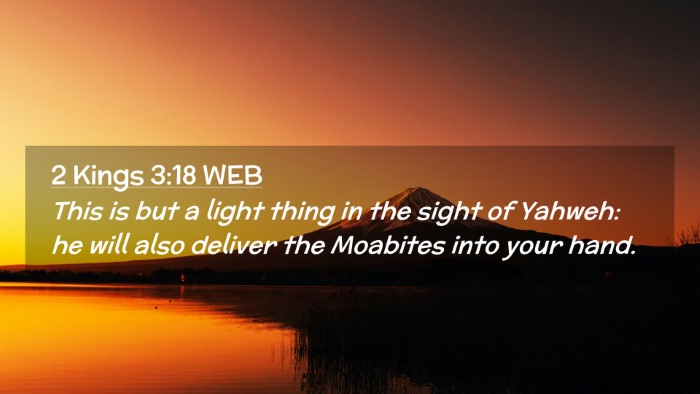 Picture 02 - 2 Kings 3:18 WEB Desktop Wallpaper - This is but a light thing in the sight of Yahweh: - Desktop Bible Verse Wallpaper