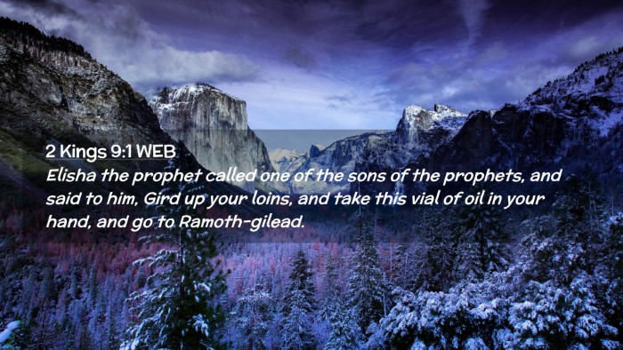 Picture 02 - 2 Kings 9:1 WEB Desktop Wallpaper - Elisha the prophet called one of the sons of the - Desktop Bible Verse Wallpaper