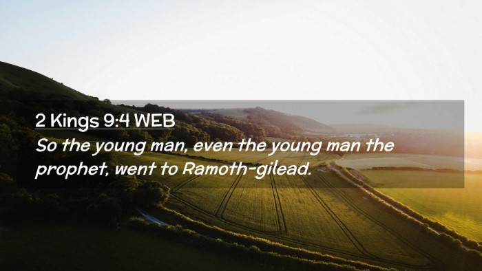 Picture 02 - 2 Kings 9:4 WEB Desktop Wallpaper - So the young man, even the young man the prophet, - Desktop Bible Verse Wallpaper