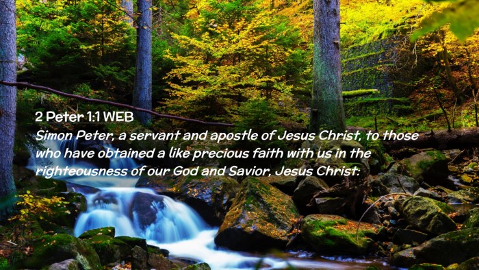 Picture 02 - 2 Peter 1:1 WEB Desktop Wallpaper - Simon Peter, a servant and apostle of Jesus - Desktop Bible Verse Wallpaper