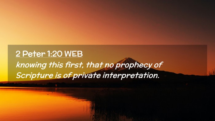 Picture 02 - 2 Peter 1:20 WEB Desktop Wallpaper - knowing this first, that no prophecy of Scripture - Desktop Bible Verse Wallpaper