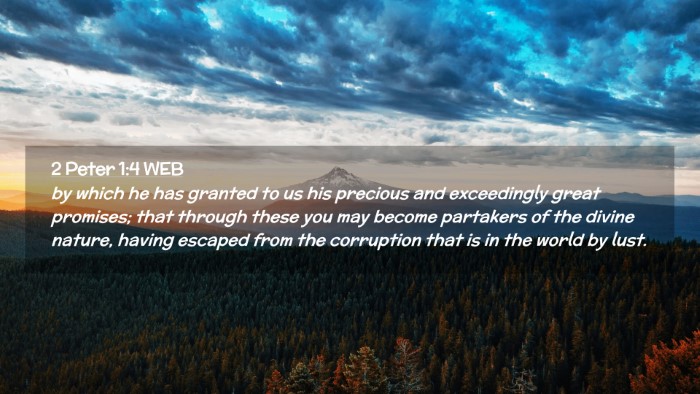Picture 02 - 2 Peter 1:4 WEB Desktop Wallpaper - by which he has granted to us his precious and - Desktop Bible Verse Wallpaper
