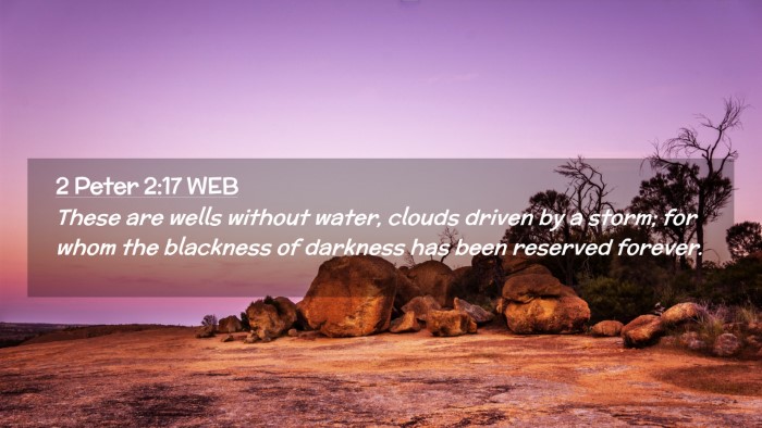 Picture 02 - 2 Peter 2:17 WEB Desktop Wallpaper - These are wells without water, clouds driven by a - Desktop Bible Verse Wallpaper
