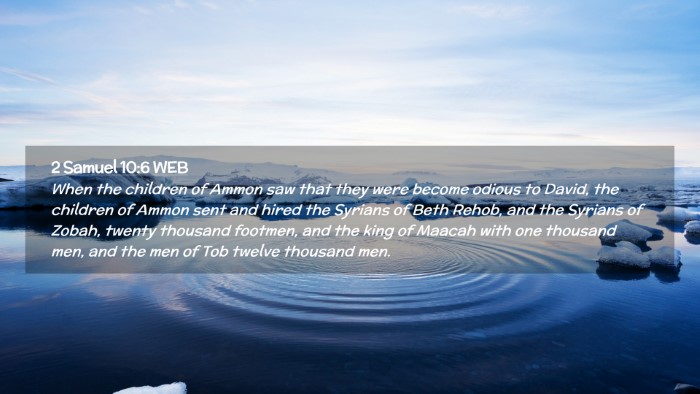 Picture 02 - 2 Samuel 10:6 WEB Desktop Wallpaper - When the children of Ammon saw that they were - Desktop Bible Verse Wallpaper