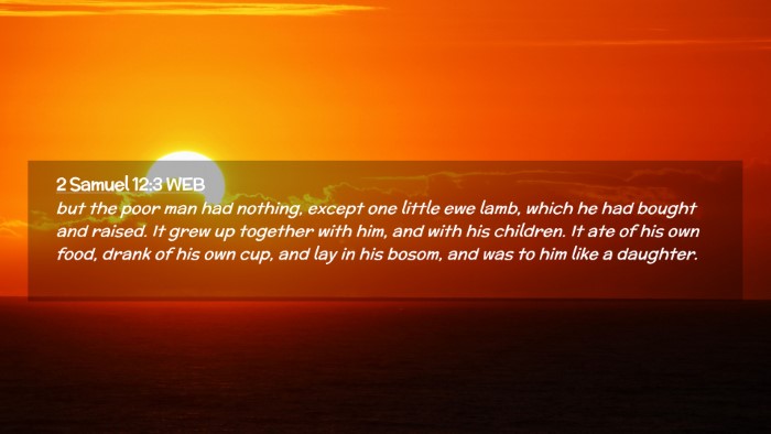 Picture 02 - 2 Samuel 12:3 WEB Desktop Wallpaper - but the poor man had nothing, except one little - Desktop Bible Verse Wallpaper