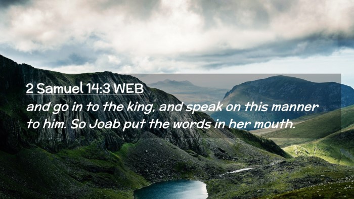 Picture 02 - 2 Samuel 14:3 WEB Desktop Wallpaper - and go in to the king, and speak on this manner - Desktop Bible Verse Wallpaper