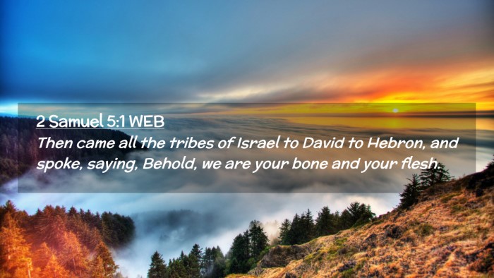 Picture 02 - 2 Samuel 5:1 WEB Desktop Wallpaper - Then came all the tribes of Israel to David to - Desktop Bible Verse Wallpaper