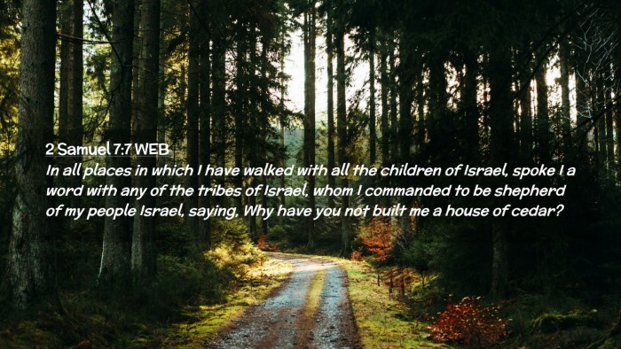Picture 02 - 2 Samuel 7:7 WEB Desktop Wallpaper - In all places in which I have walked with all the - Desktop Bible Verse Wallpaper