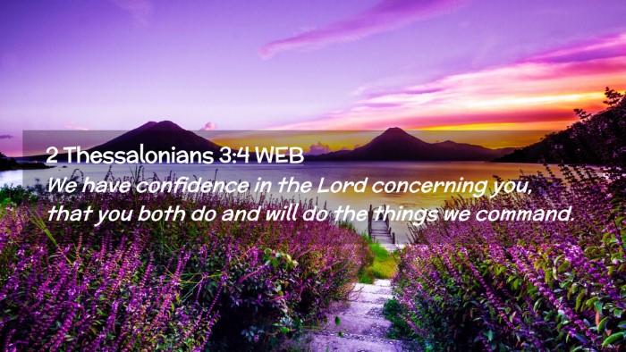 Picture 02 - 2 Thessalonians 3:4 WEB Desktop Wallpaper - We have confidence in the Lord concerning you, - Desktop Bible Verse Wallpaper