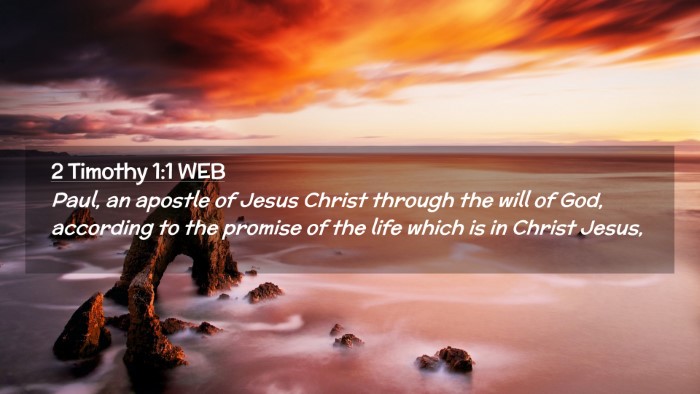 Picture 02 - 2 Timothy 1:1 WEB Desktop Wallpaper - Paul, an apostle of Jesus Christ through the will - Desktop Bible Verse Wallpaper