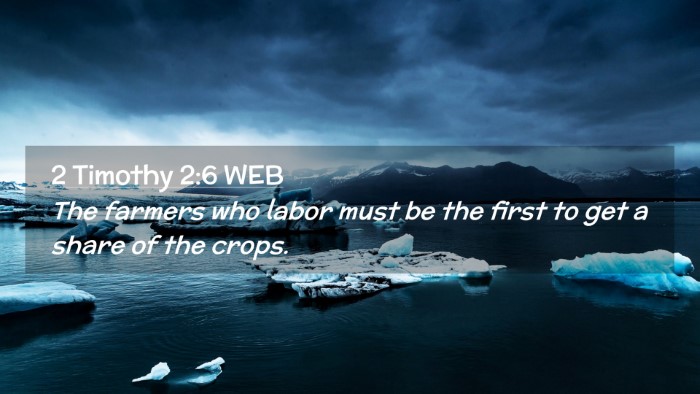 Picture 02 - 2 Timothy 2:6 WEB Desktop Wallpaper - The farmers who labor must be the first to get a - Desktop Bible Verse Wallpaper