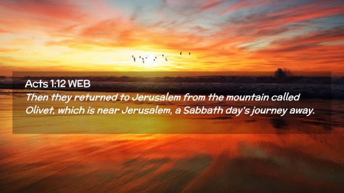 Picture 02 - Acts 1:12 WEB Desktop Wallpaper - Then they returned to Jerusalem from the mountain - Desktop Bible Verse Wallpaper