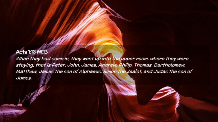 Picture 02 - Acts 1:13 WEB Desktop Wallpaper - When they had come in, they went up into the - Desktop Bible Verse Wallpaper
