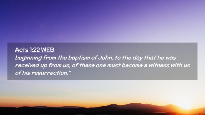 Picture 02 - Acts 1:22 WEB Desktop Wallpaper - beginning from the baptism of John, to the day - Desktop Bible Verse Wallpaper