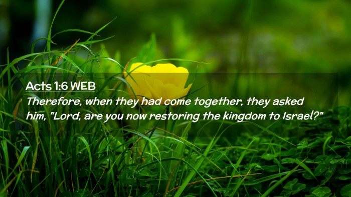 Picture 02 - Acts 1:6 WEB Desktop Wallpaper - Therefore, when they had come together, they - Desktop Bible Verse Wallpaper