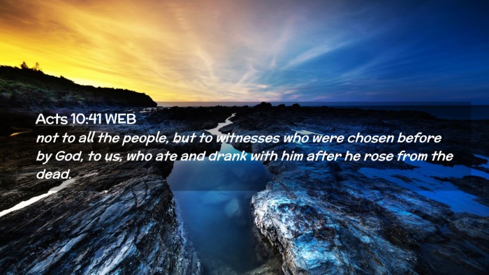 Picture 02 - Acts 10:41 WEB Desktop Wallpaper - not to all the people, but to witnesses who were - Desktop Bible Verse Wallpaper