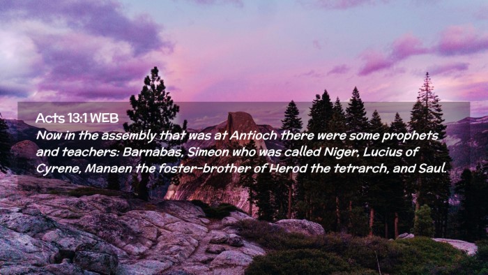 Picture 02 - Acts 13:1 WEB Desktop Wallpaper - Now in the assembly that was at Antioch there - Desktop Bible Verse Wallpaper