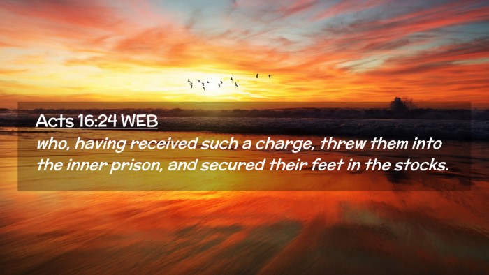 Picture 02 - Acts 16:24 WEB Desktop Wallpaper - who, having received such a charge, threw them - Desktop Bible Verse Wallpaper