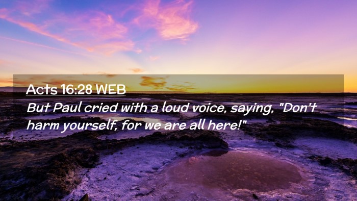 Picture 02 - Acts 16:28 WEB Desktop Wallpaper - But Paul cried with a loud voice, saying, 