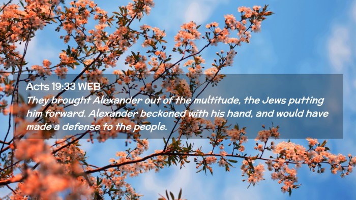 Picture 02 - Acts 19:33 WEB Desktop Wallpaper - They brought Alexander out of the multitude, the - Desktop Bible Verse Wallpaper