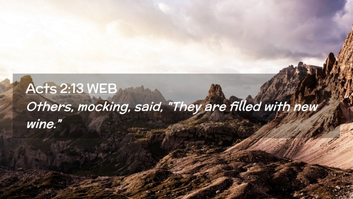 Picture 02 - Acts 2:13 WEB Desktop Wallpaper - Others, mocking, said, 