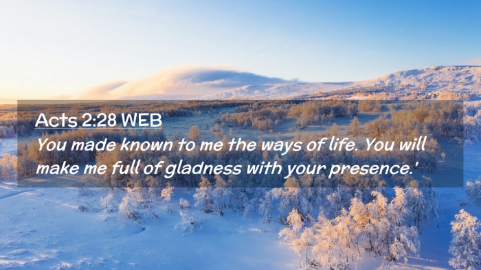Picture 02 - Acts 2:28 WEB Desktop Wallpaper - You made known to me the ways of life. You will - Desktop Bible Verse Wallpaper