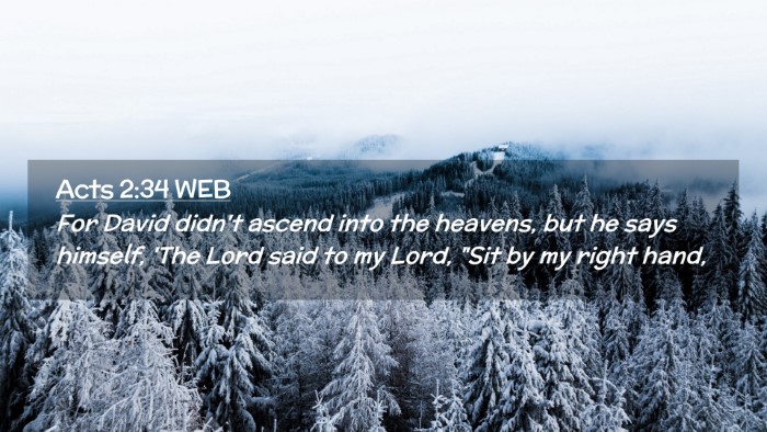 Picture 02 - Acts 2:34 WEB Desktop Wallpaper - For David didn't ascend into the heavens, but he - Desktop Bible Verse Wallpaper