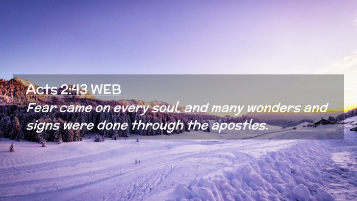 Picture 02 - Acts 2:43 WEB Desktop Wallpaper - Fear came on every soul, and many wonders and - Desktop Bible Verse Wallpaper