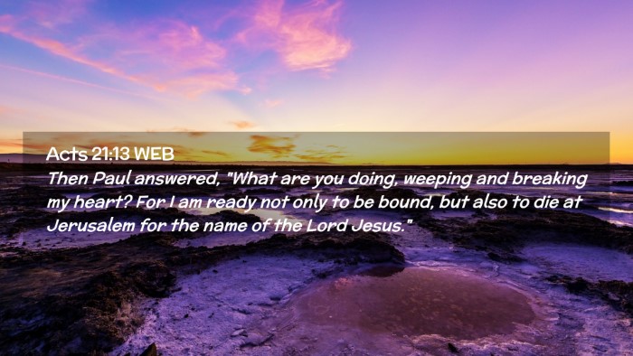 Picture 02 - Acts 21:13 WEB Desktop Wallpaper - Then Paul answered, 