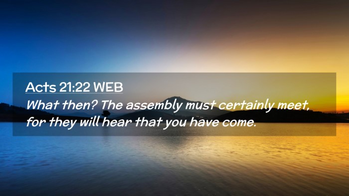 Picture 02 - Acts 21:22 WEB Desktop Wallpaper - What then? The assembly must certainly meet, for - Desktop Bible Verse Wallpaper