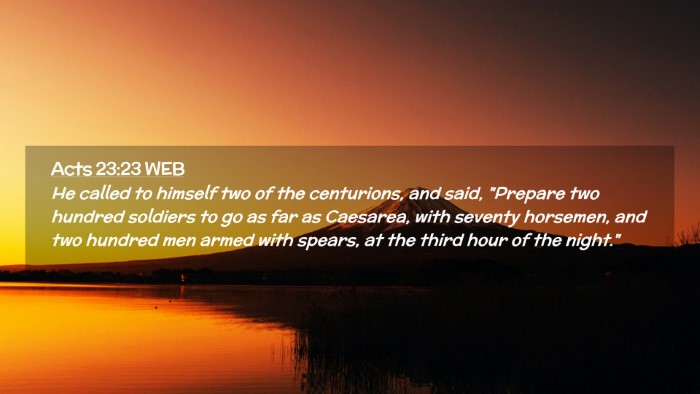Picture 02 - Acts 23:23 WEB Desktop Wallpaper - He called to himself two of the centurions, and - Desktop Bible Verse Wallpaper