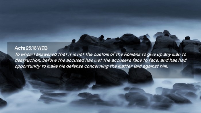 Picture 02 - Acts 25:16 WEB Desktop Wallpaper - To whom I answered that it is not the custom of - Desktop Bible Verse Wallpaper