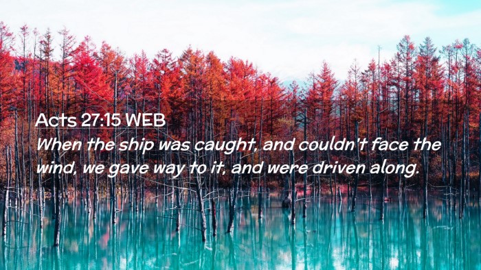 Picture 02 - Acts 27:15 WEB Desktop Wallpaper - When the ship was caught, and couldn't face the - Desktop Bible Verse Wallpaper