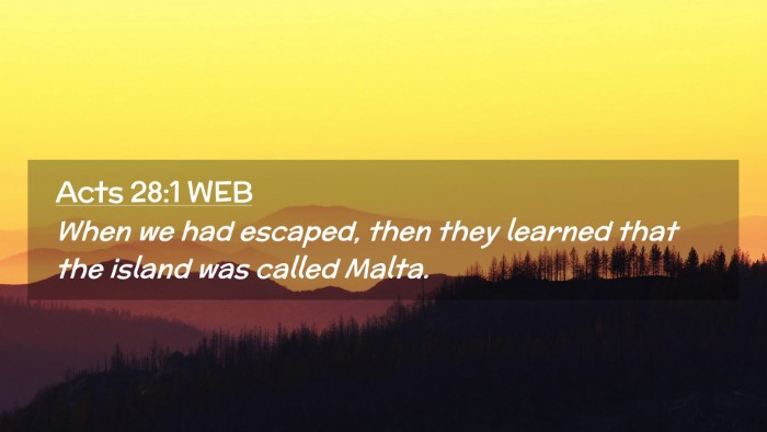 Picture 02 - Acts 28:1 WEB Desktop Wallpaper - When we had escaped, then they learned that the - Desktop Bible Verse Wallpaper