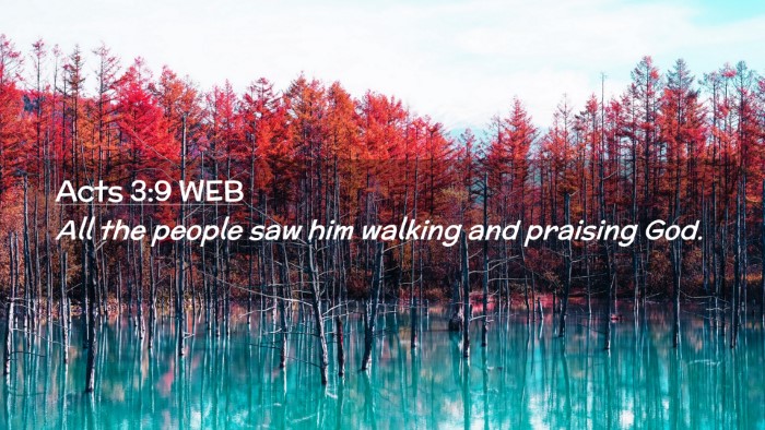 Picture 02 - Acts 3:9 WEB Desktop Wallpaper - All the people saw him walking and praising - Desktop Bible Verse Wallpaper