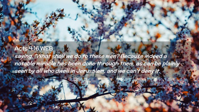 Picture 02 - Acts 4:16 WEB Desktop Wallpaper - saying, 