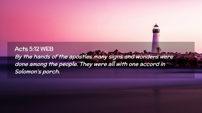 Picture 02 - Acts 5:12 WEB Desktop Wallpaper - By the hands of the apostles many signs and - Desktop Bible Verse Wallpaper
