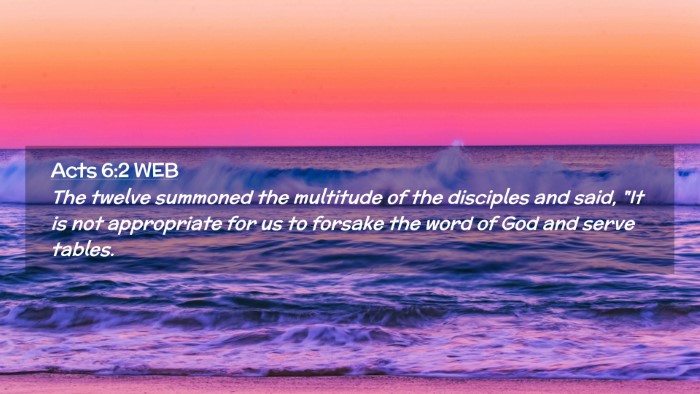 Picture 02 - Acts 6:2 WEB Desktop Wallpaper - The twelve summoned the multitude of the - Desktop Bible Verse Wallpaper