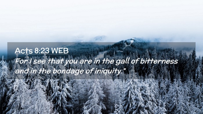Picture 02 - Acts 8:23 WEB Desktop Wallpaper - For I see that you are in the gall of bitterness - Desktop Bible Verse Wallpaper