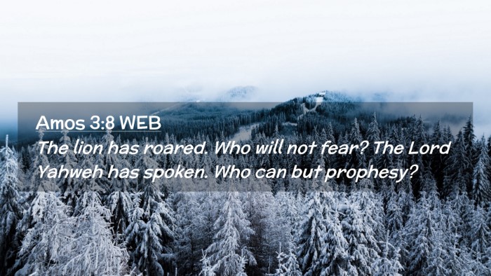 Picture 02 - Amos 3:8 WEB Desktop Wallpaper - The lion has roared. Who will not fear? The Lord - Desktop Bible Verse Wallpaper